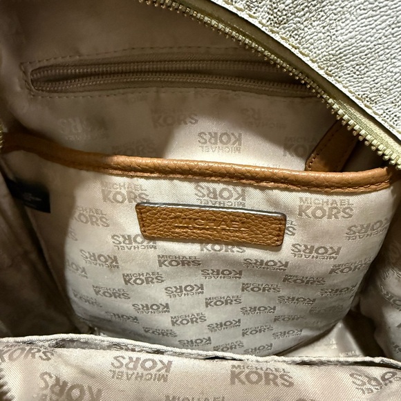 Michael Kors Abbey Medium Studded Pebbled Leather Backpack - Picture 6 of 10